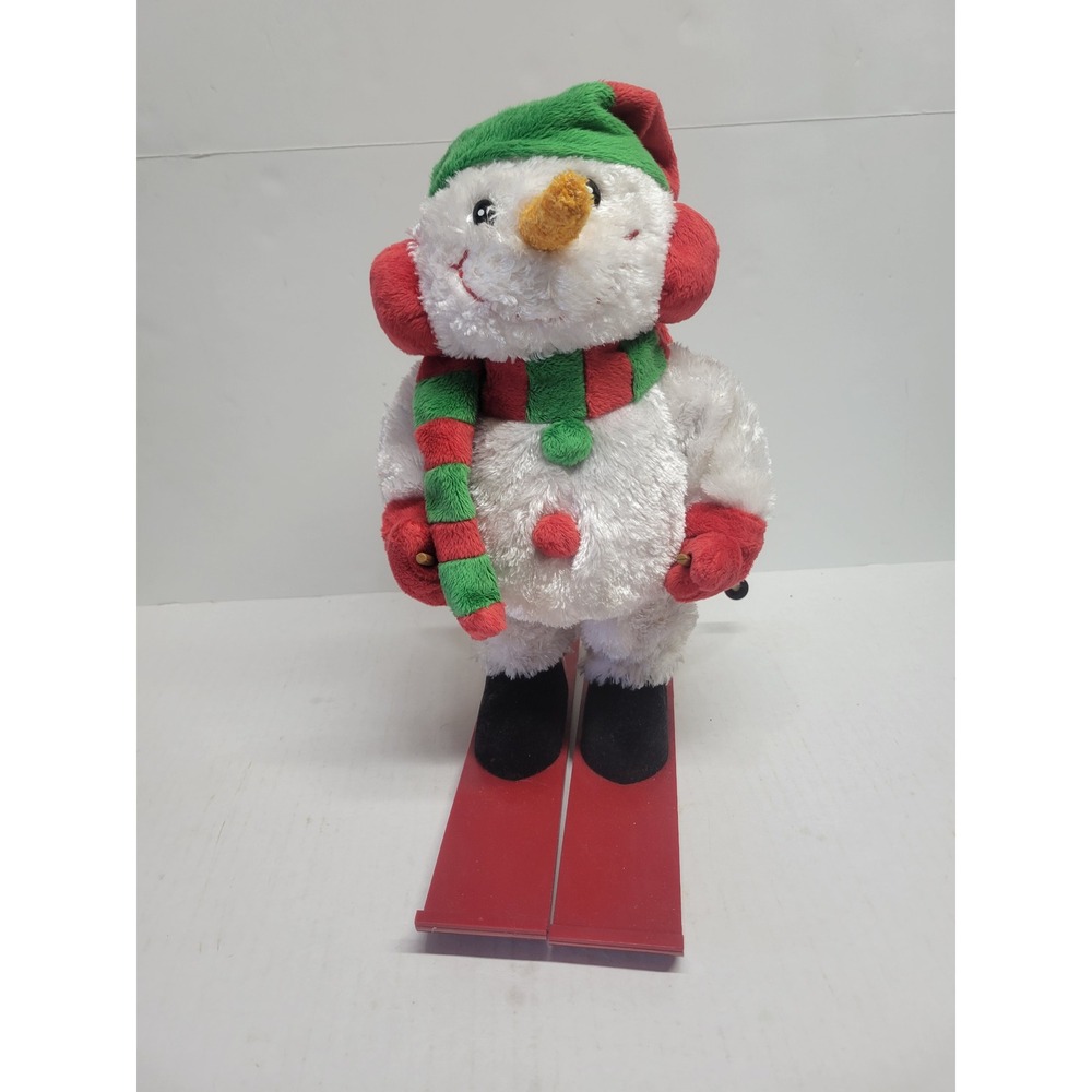 Gemmy Animated Skiing Snowman Plush Holiday Figure parts or fix